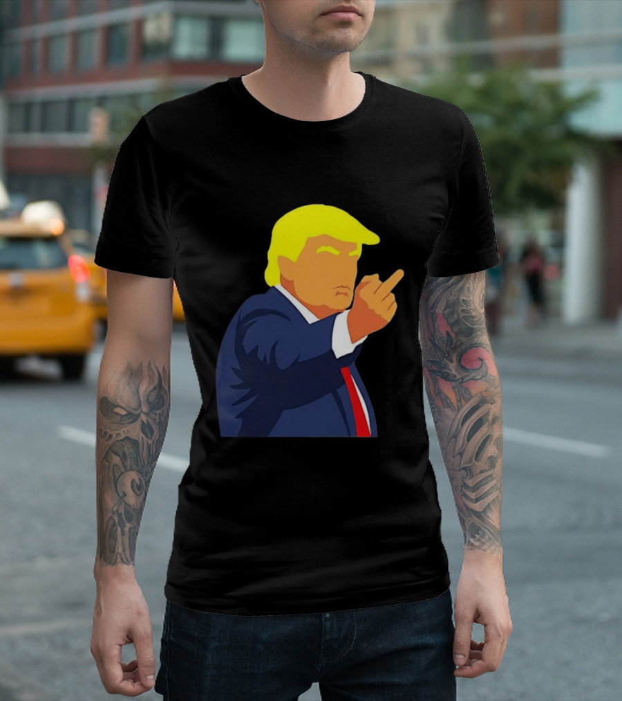 Trump Golden Leader One Finger Salute Iconic Gesture T-Shirt