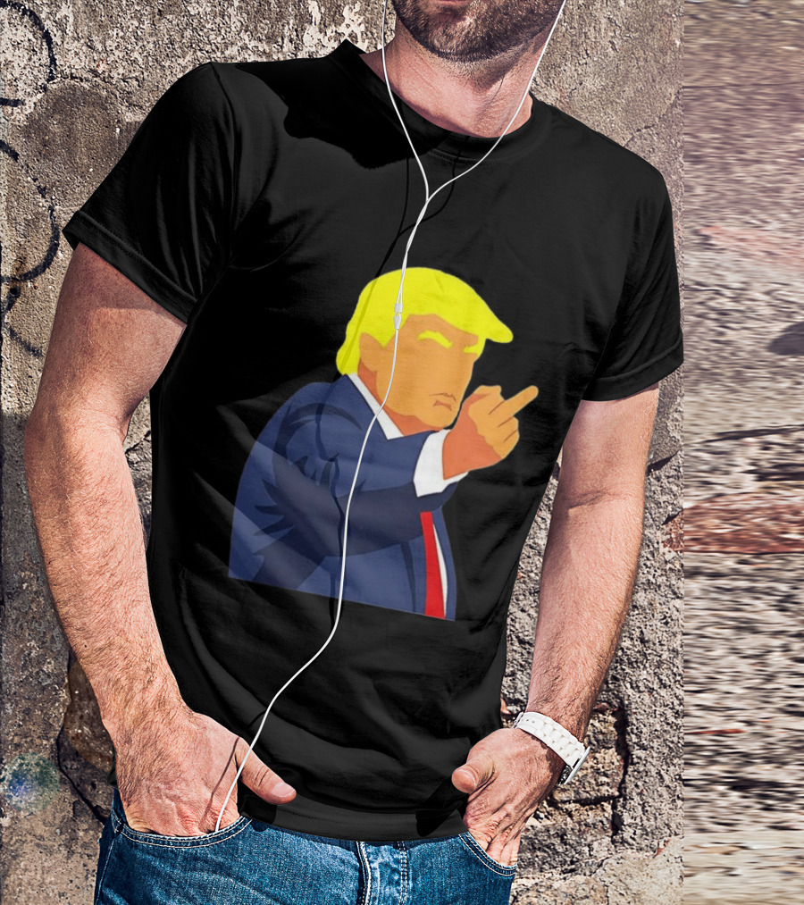 Trump Golden Leader One Finger Salute Iconic Gesture T-Shirt