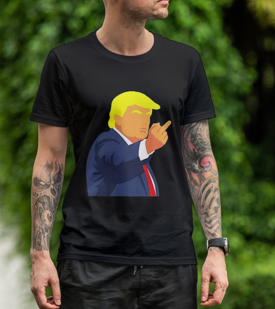 Trump Golden Leader One Finger Salute Iconic Gesture T-Shirt