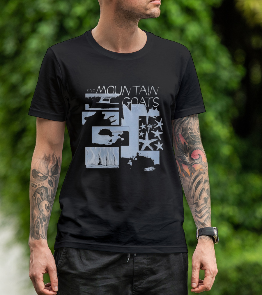 The Mountain Goats Denim Stars And Waves Collage T-Shirt