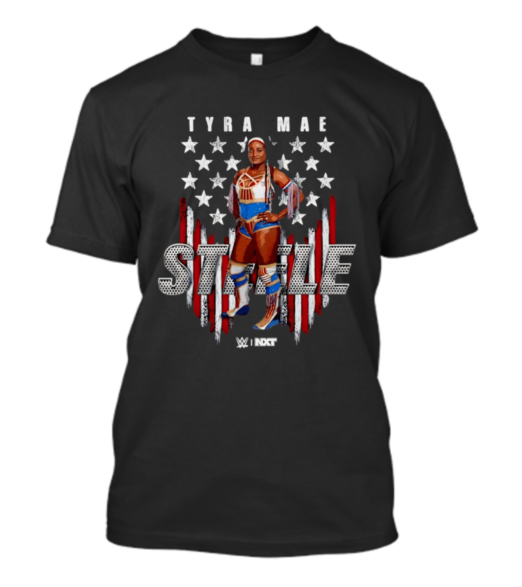 Tyra Mae Steele WWE NXT American Flag Stars T-Shirt