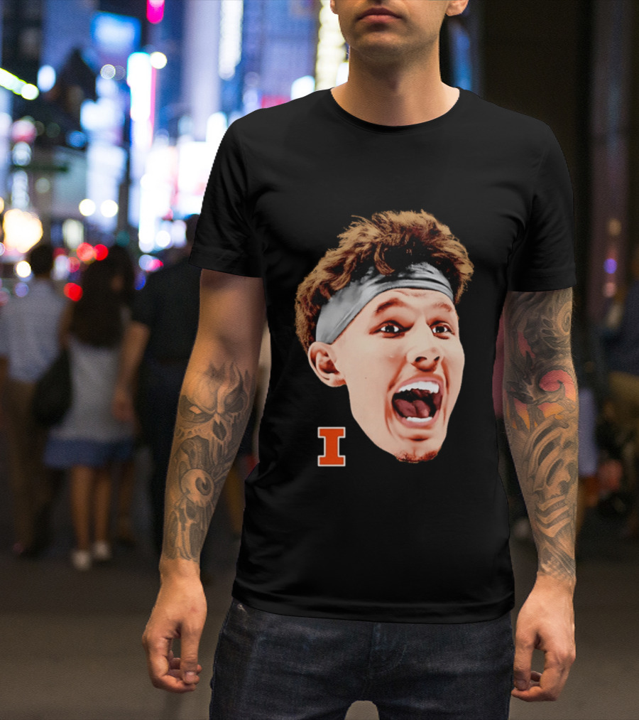 Zvonimir Ivisic Illinois Fighting Illini Big Head Caricature I T-Shirt