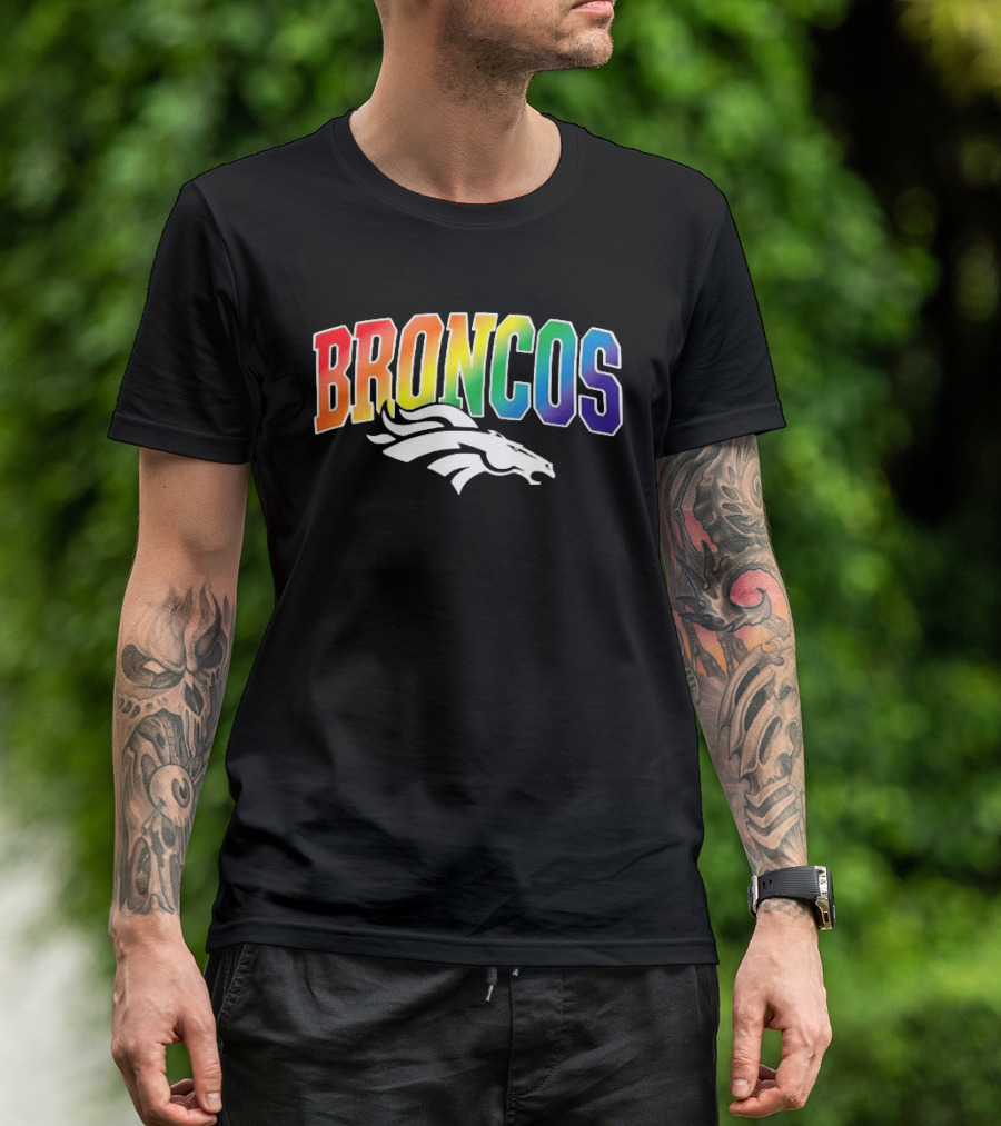 Broncos Rainbow Pride Denver LGBT Supporters T-Shirt