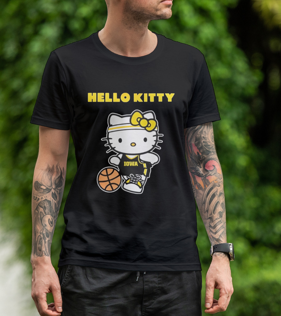 Hello Kitty Iowa Basketball Team Collaboration T-Shirt