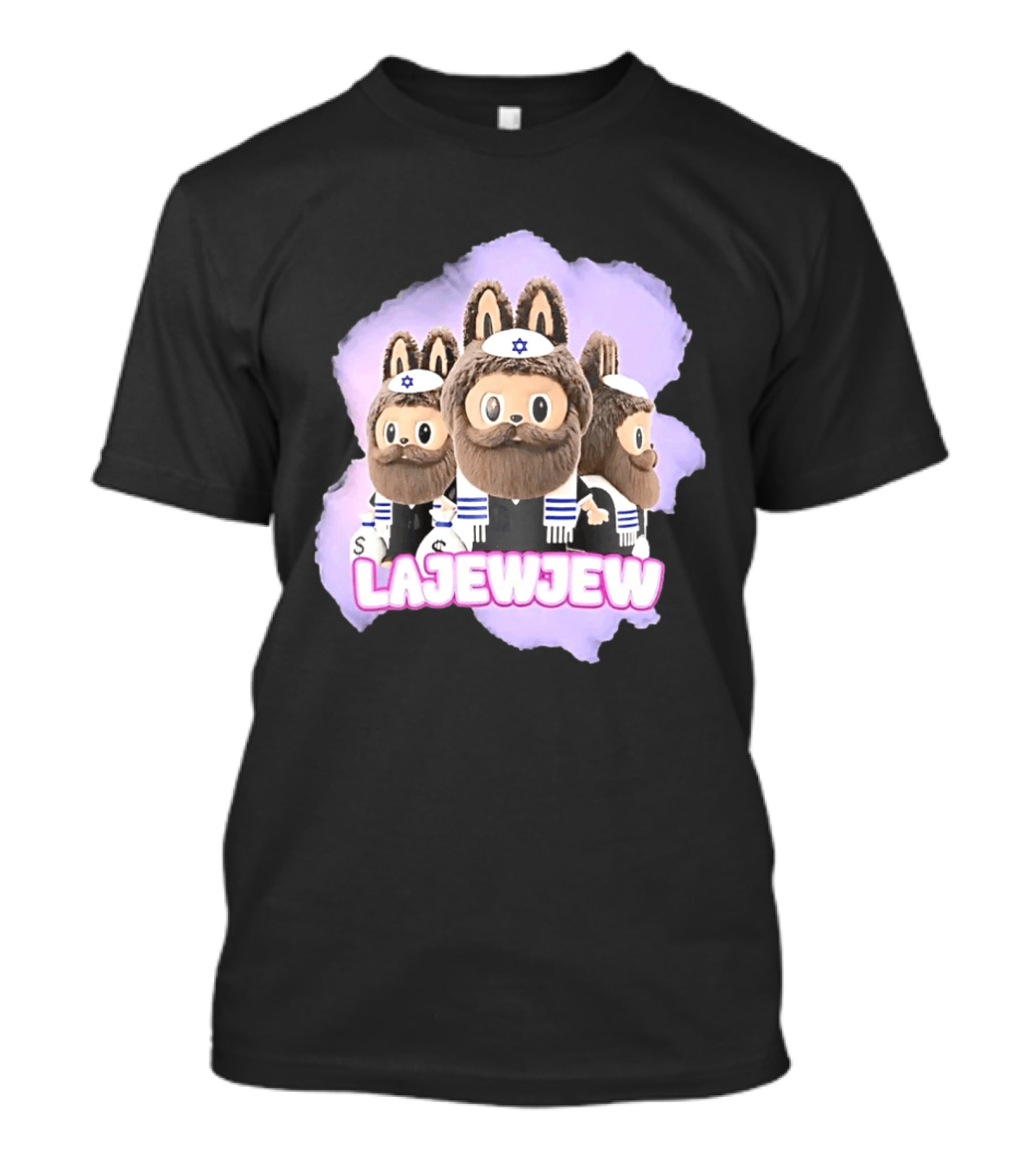 Lajewjew Labubu Jewish Rabbi Kippah Star Of David Characters T-Shirt