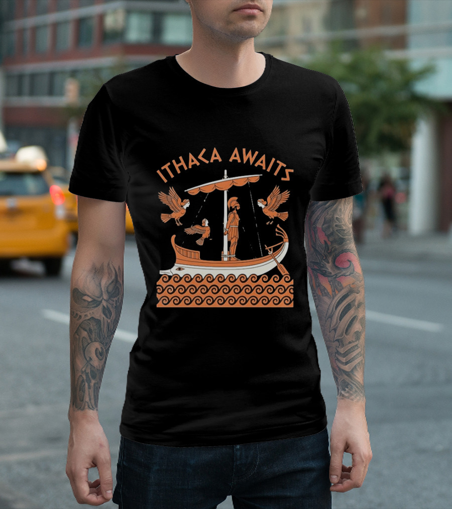 Ithaca Awaits Ancient Odyssey Journey Mythology T-Shirt