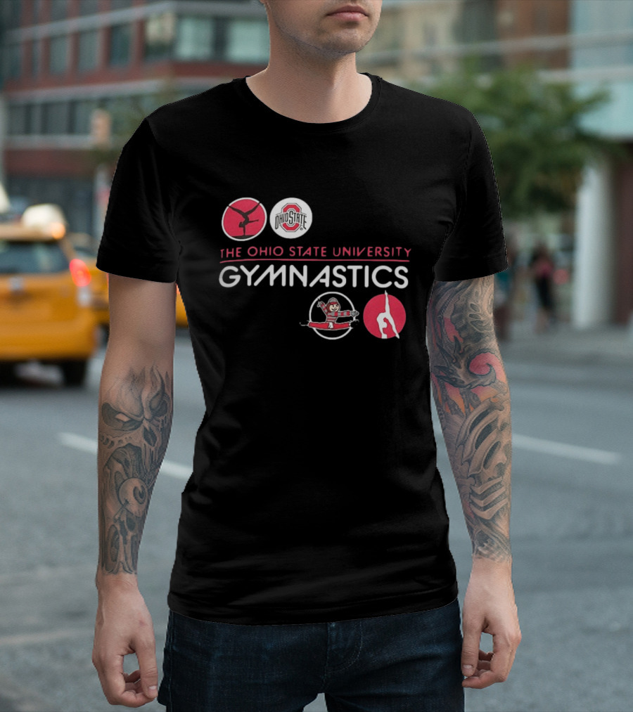Ohio State University Gymnastics Buckeyes Team Spirit T-Shirt