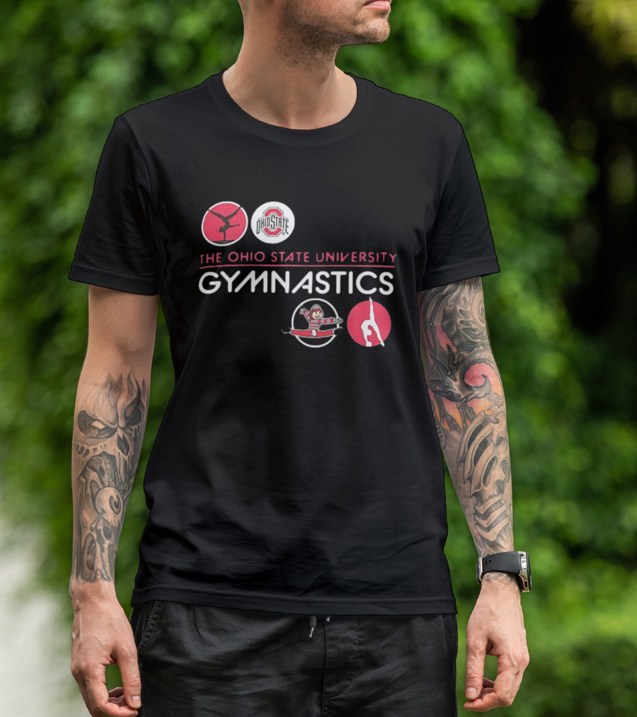 Ohio State University Gymnastics Buckeyes Team Spirit T-Shirt