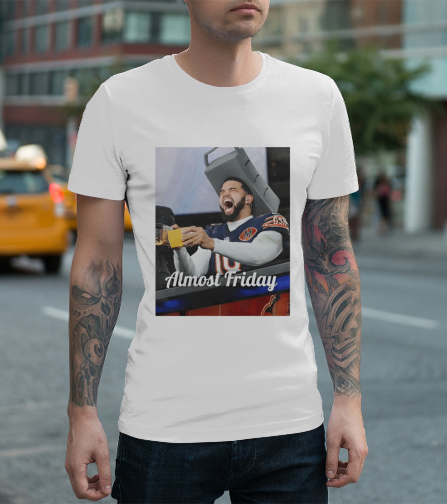Almost Friday Cheese Grater Chicago Football Game Day Humor T-Shirt