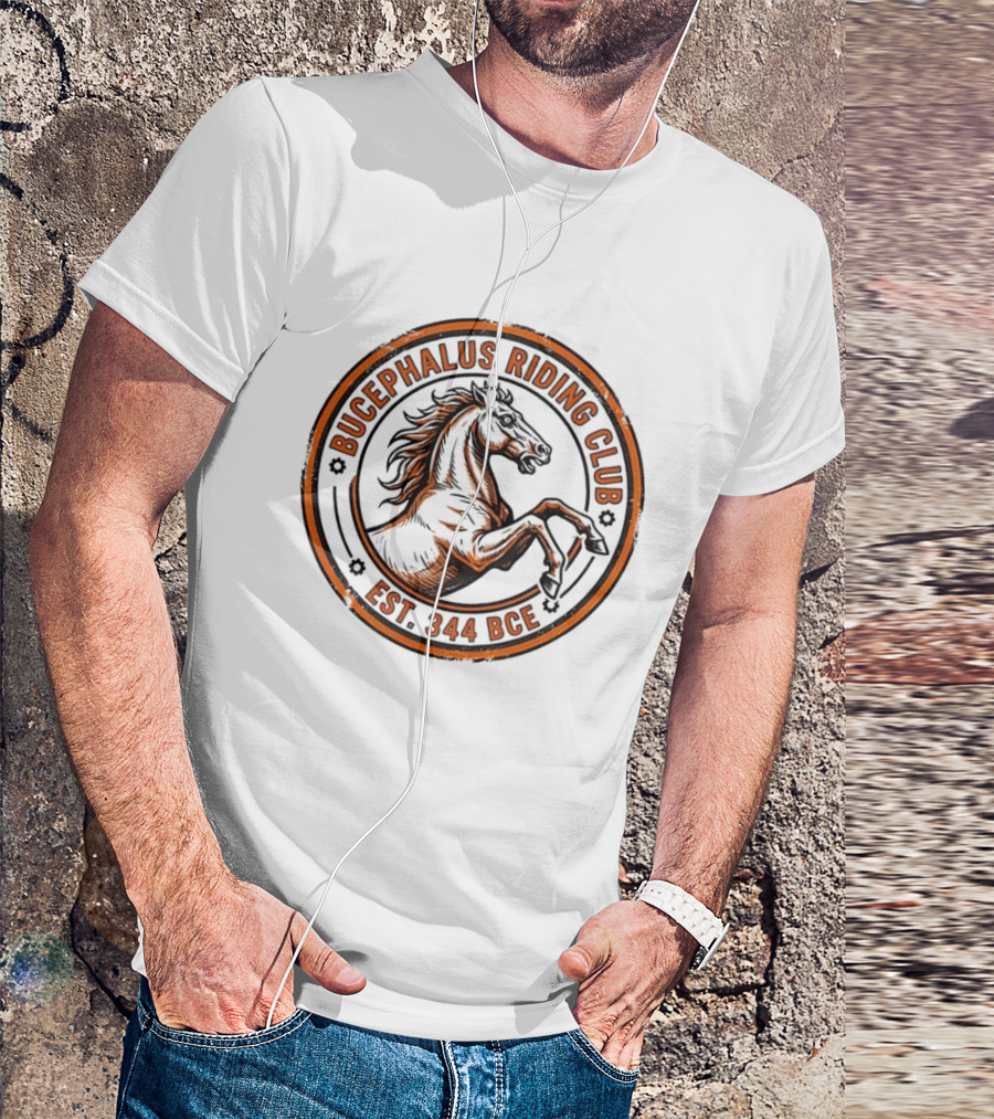 Bucephalus Riding Club Est 344 BCE Vintage Horse T-Shirt