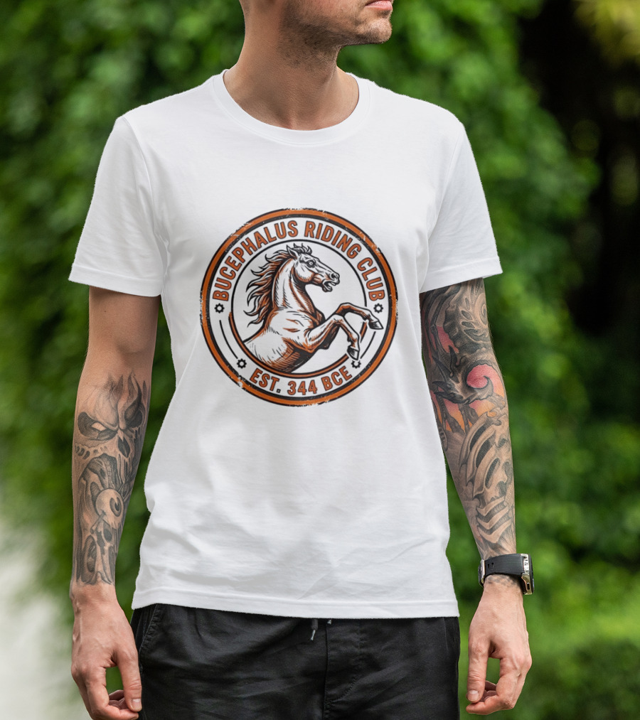 Bucephalus Riding Club Est 344 BCE Vintage Horse T-Shirt