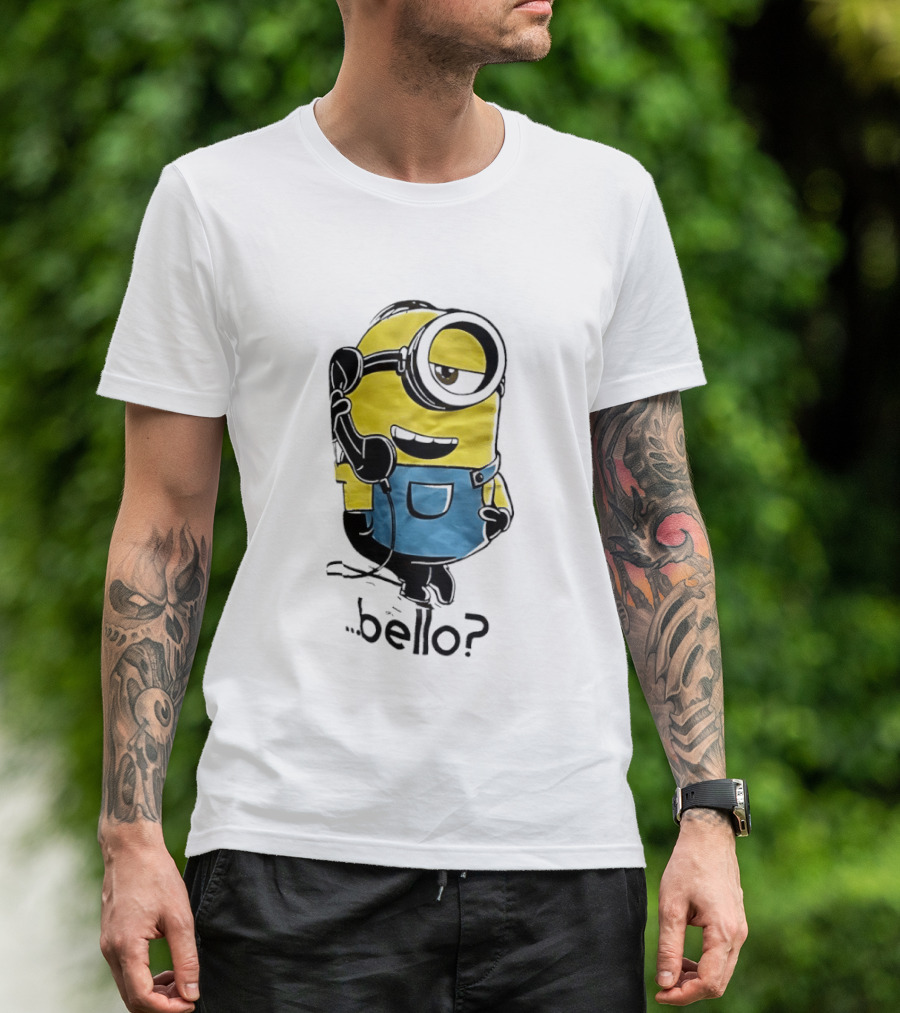 Despicable Me Minions Bello Yellow Character With Blue Overalls T-Shirt