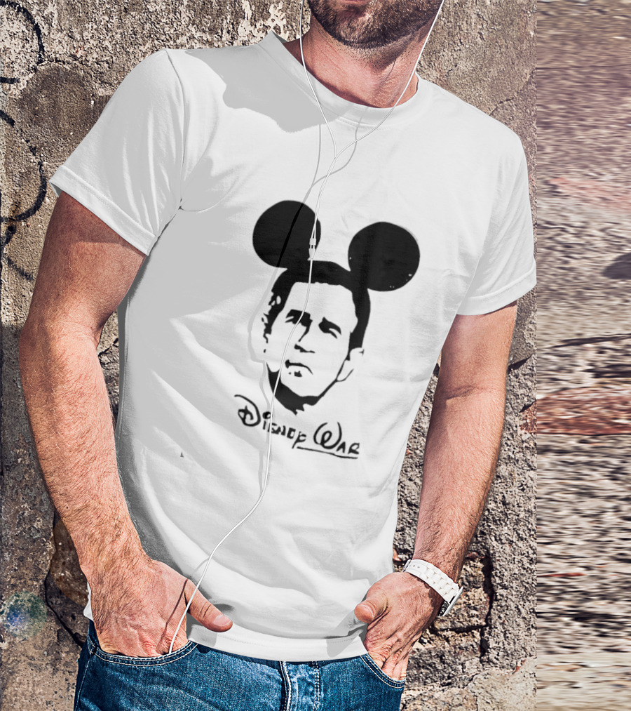 Disney War U.S. President George W. Bush Mickey Mouse Ears T-Shirt