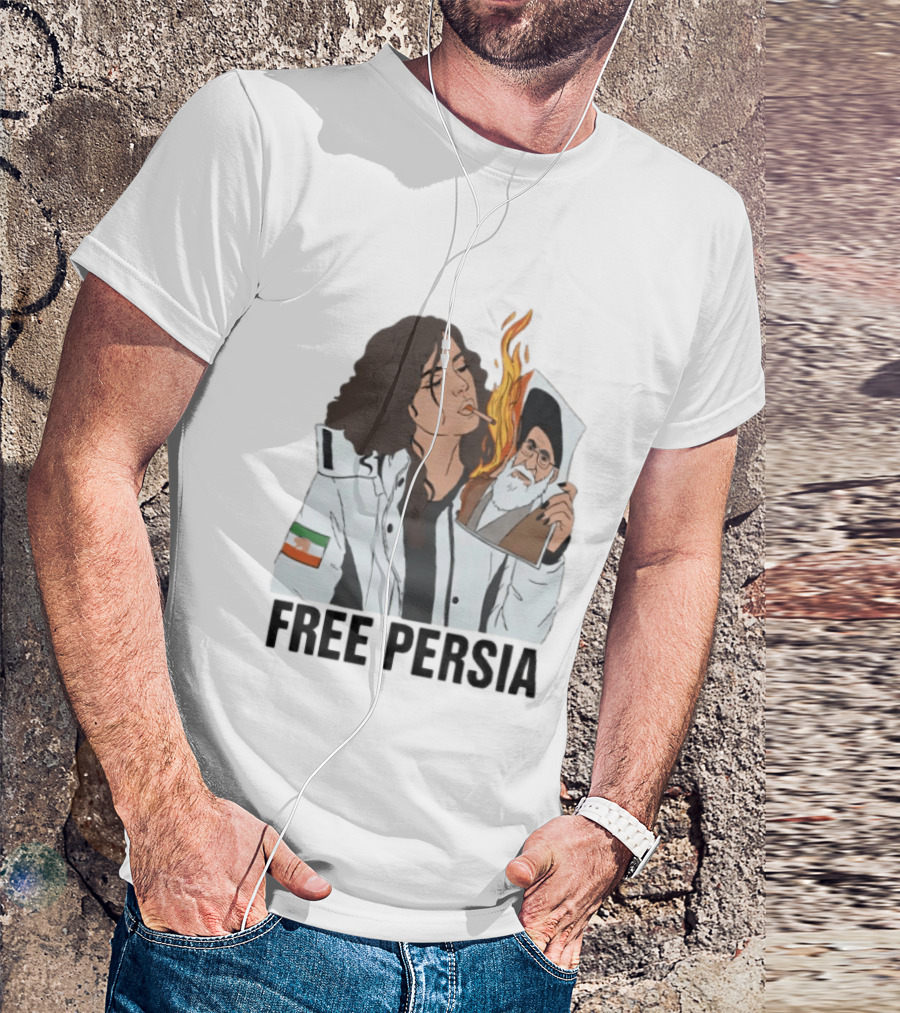 Free Persia Woman Life Freedom Burning Photograph T-Shirt
