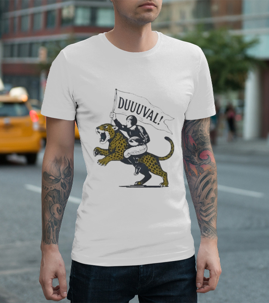 Duuuval Football Jaguar Rider Jacksonville T-Shirt