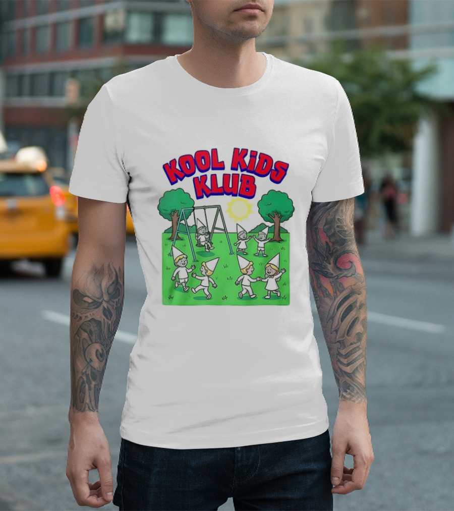 Kool Kids Klub Cartoon Playground Sun Swinging Scene T-Shirt