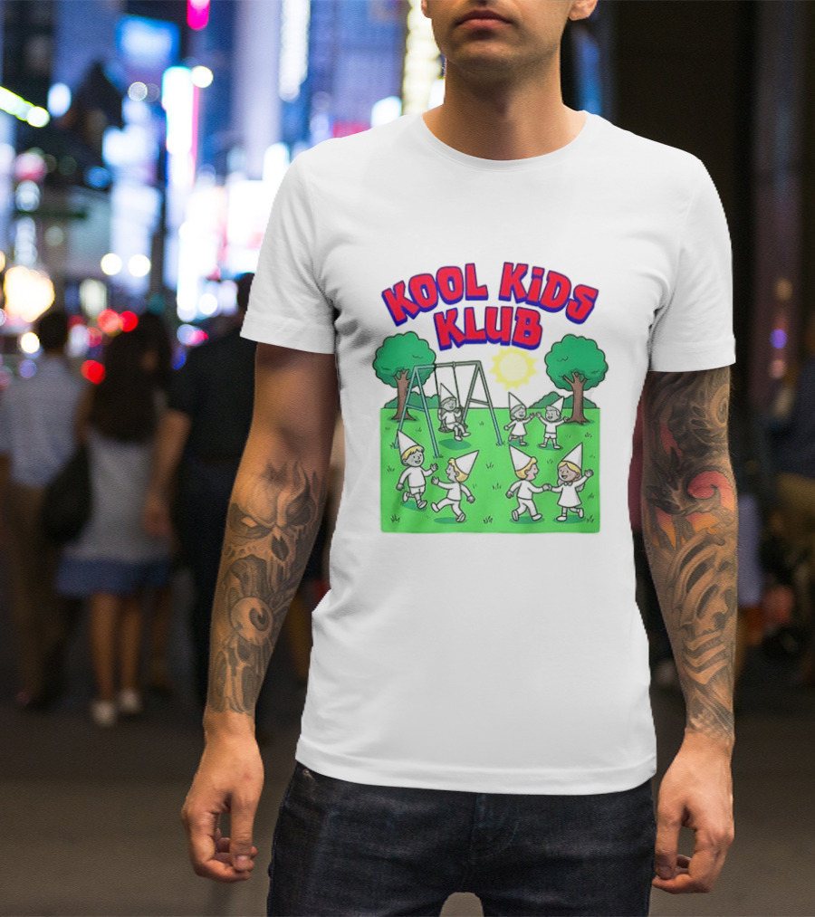 Kool Kids Klub Cartoon Playground Sun Swinging Scene T-Shirt