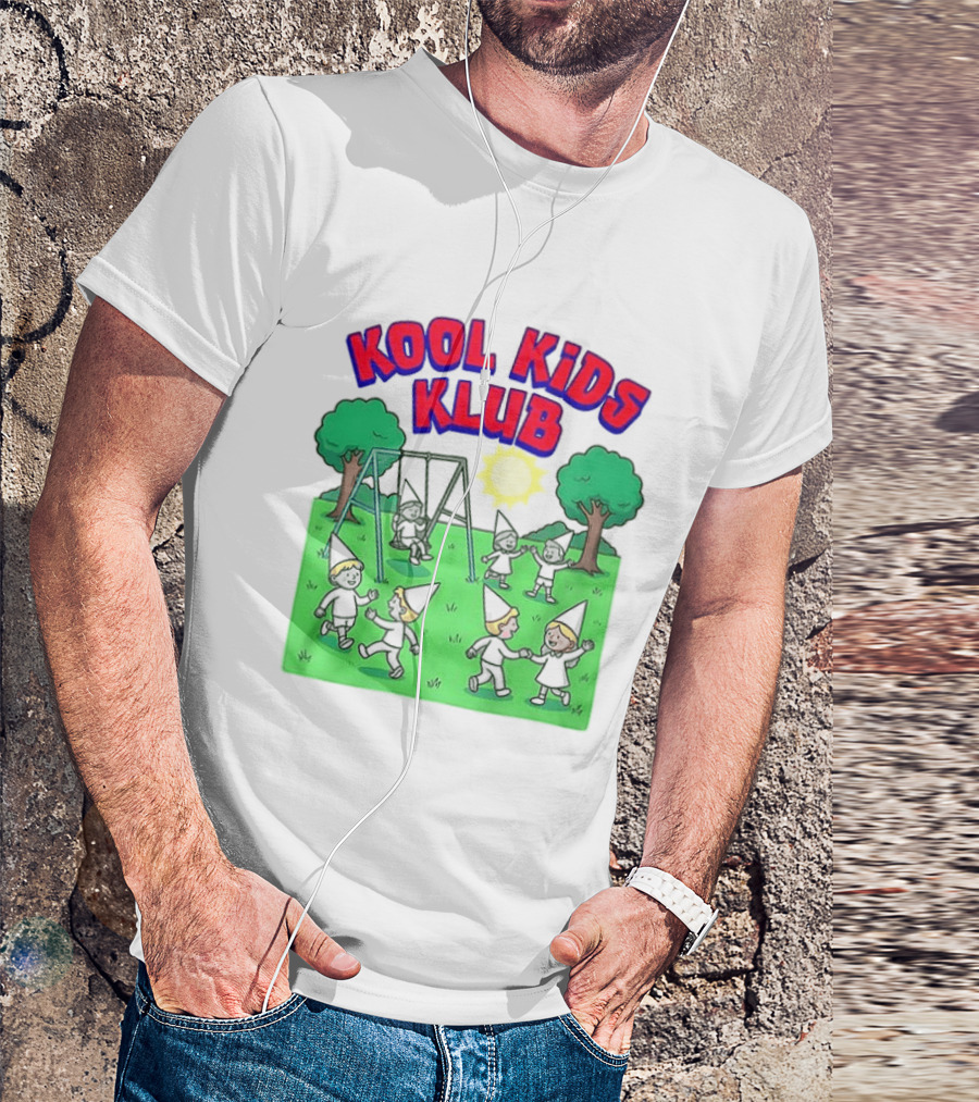 Kool Kids Klub Cartoon Playground Sun Swinging Scene T-Shirt