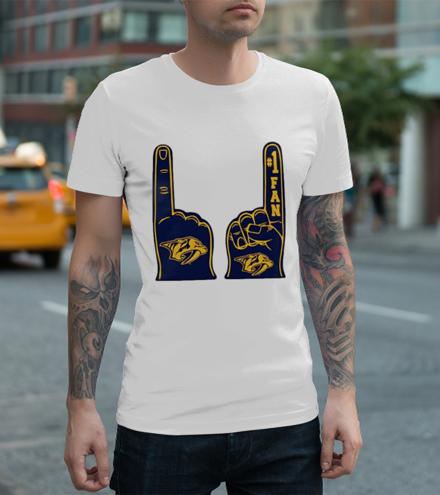 Nashville Predators #1 Fan Foam Finger T-Shirt