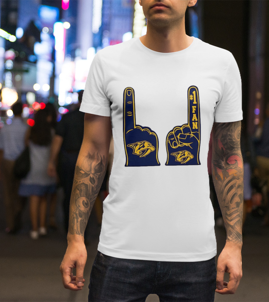 Nashville Predators #1 Fan Foam Finger T-Shirt