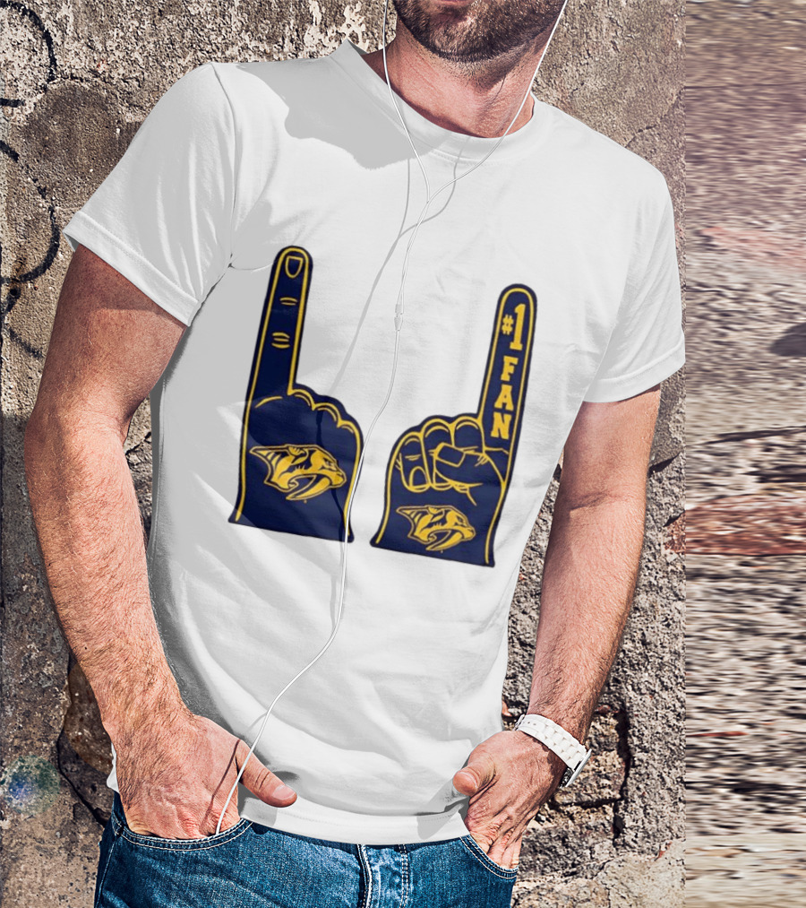 Nashville Predators #1 Fan Foam Finger T-Shirt