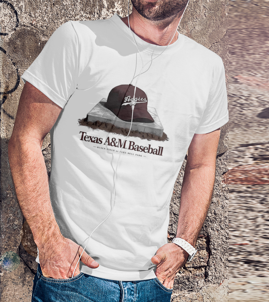 Texas A&M Baseball Aggies Olsen Field Blue Bell Park Cap T-Shirt