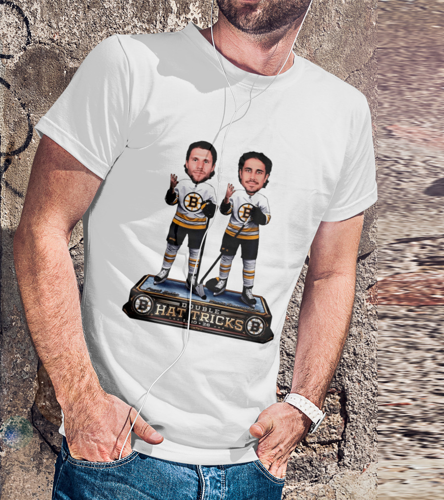 Pavel Zacha Marat Khusnutdinov Double Hat Tricks Boston Bruins 1 10 26 T-Shirt
