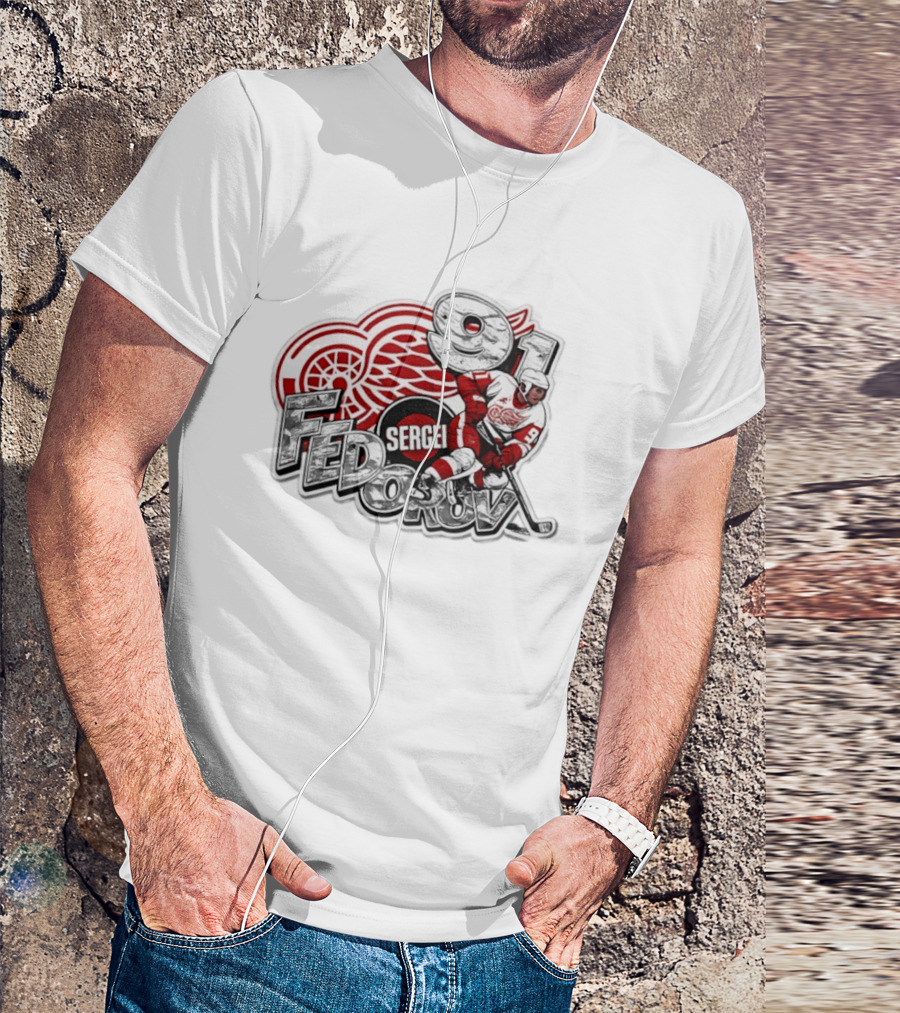 Sergei Fedorov Detroit Red Wings 91 Hockey Legend T-Shirt