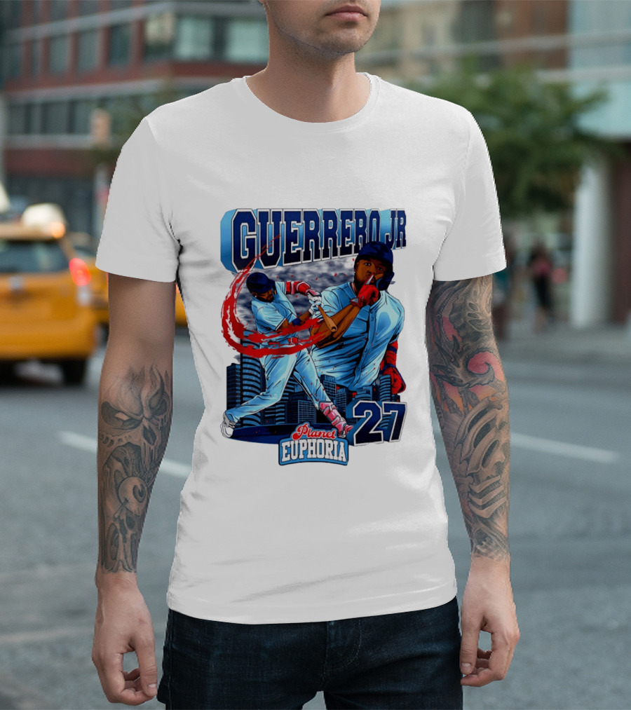 Guerrero Jr Planet Euphoria 27 Blue Jays Baseball Toronto T-Shirt