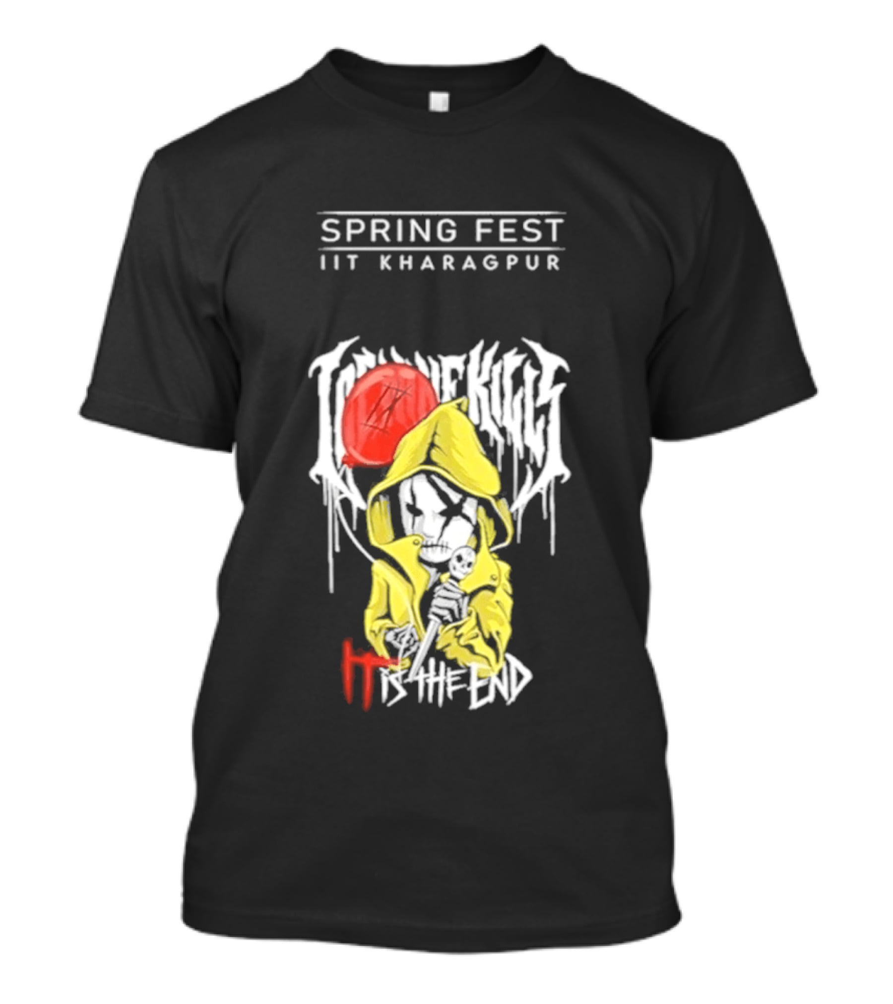 Spring Fest IIT Kharagpur Ice Nine Kills Clown Yellow Raincoat T-Shirt