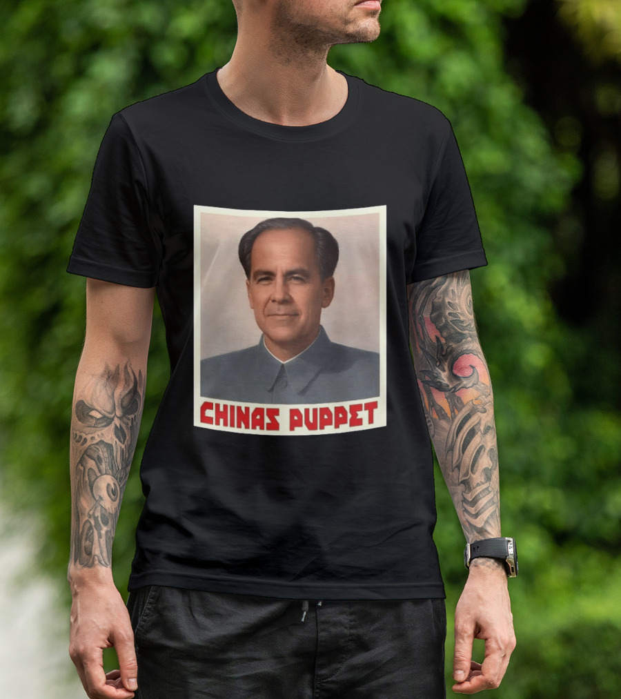 Mark Carney China's Puppet Mao Suit Caricature T-Shirt