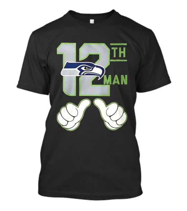 Seattle Seahawks 12th Man Fan Favorite NFL Team Spirit T-Shirt