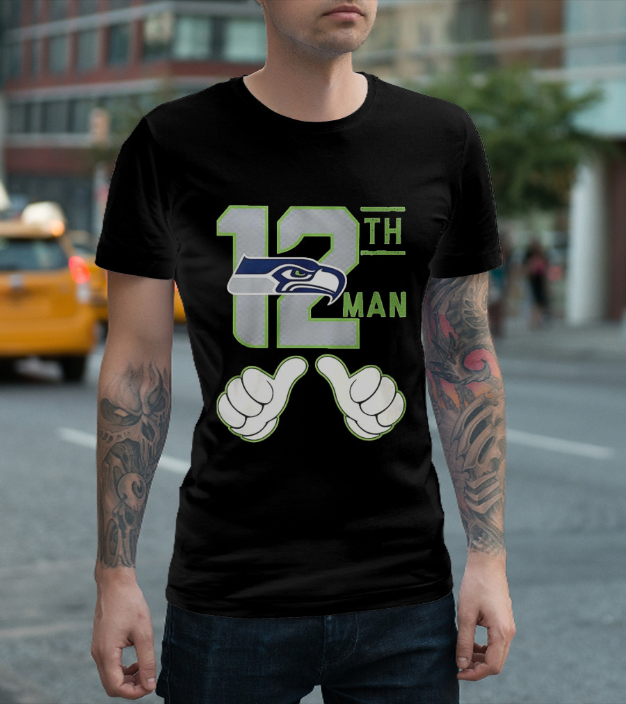 Seattle Seahawks 12th Man Fan Favorite NFL Team Spirit T-Shirt