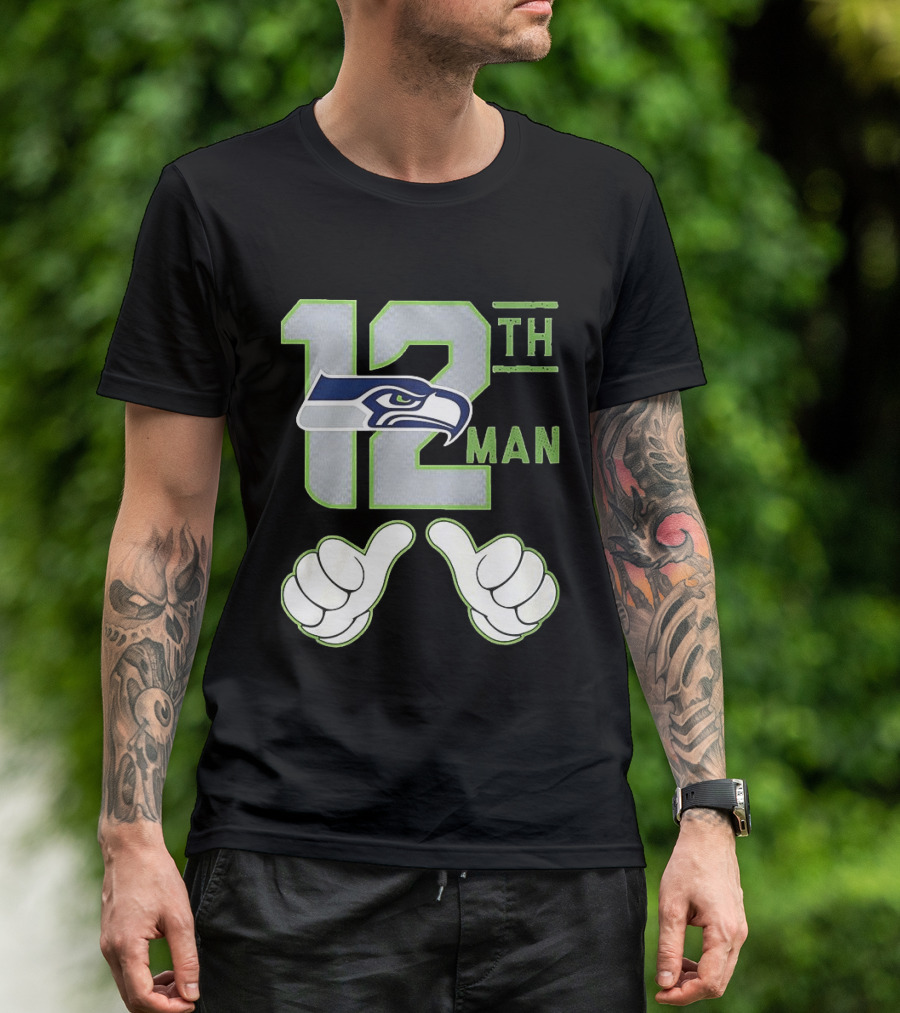 Seattle Seahawks 12th Man Fan Favorite NFL Team Spirit T-Shirt