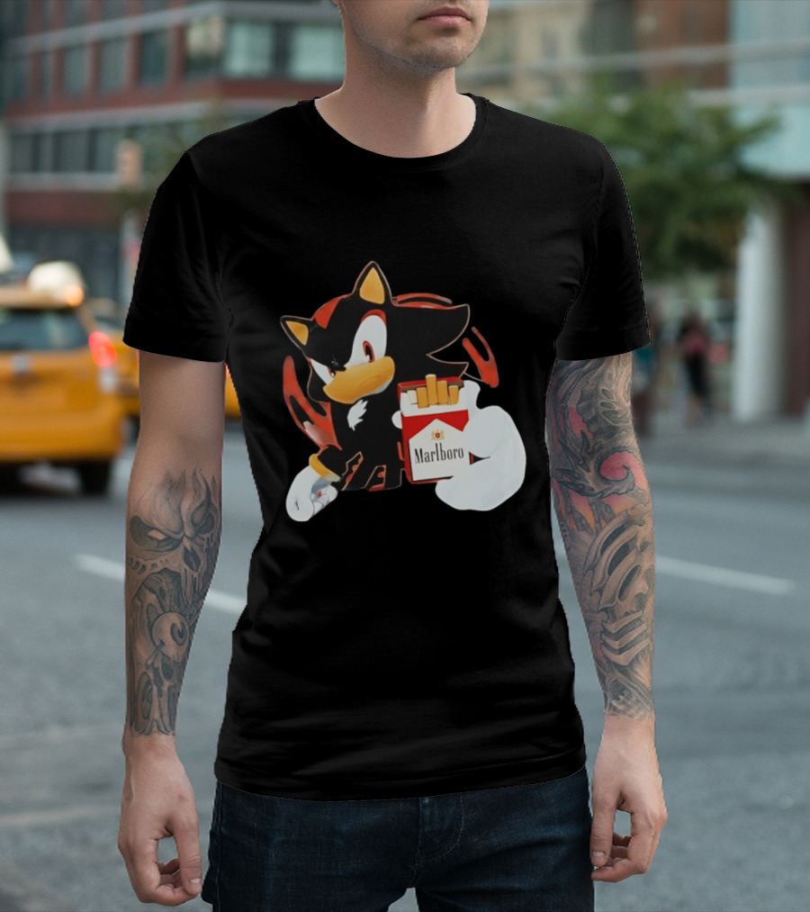 Shadow The Hedgehog Marlboro Red Pack T-Shirt