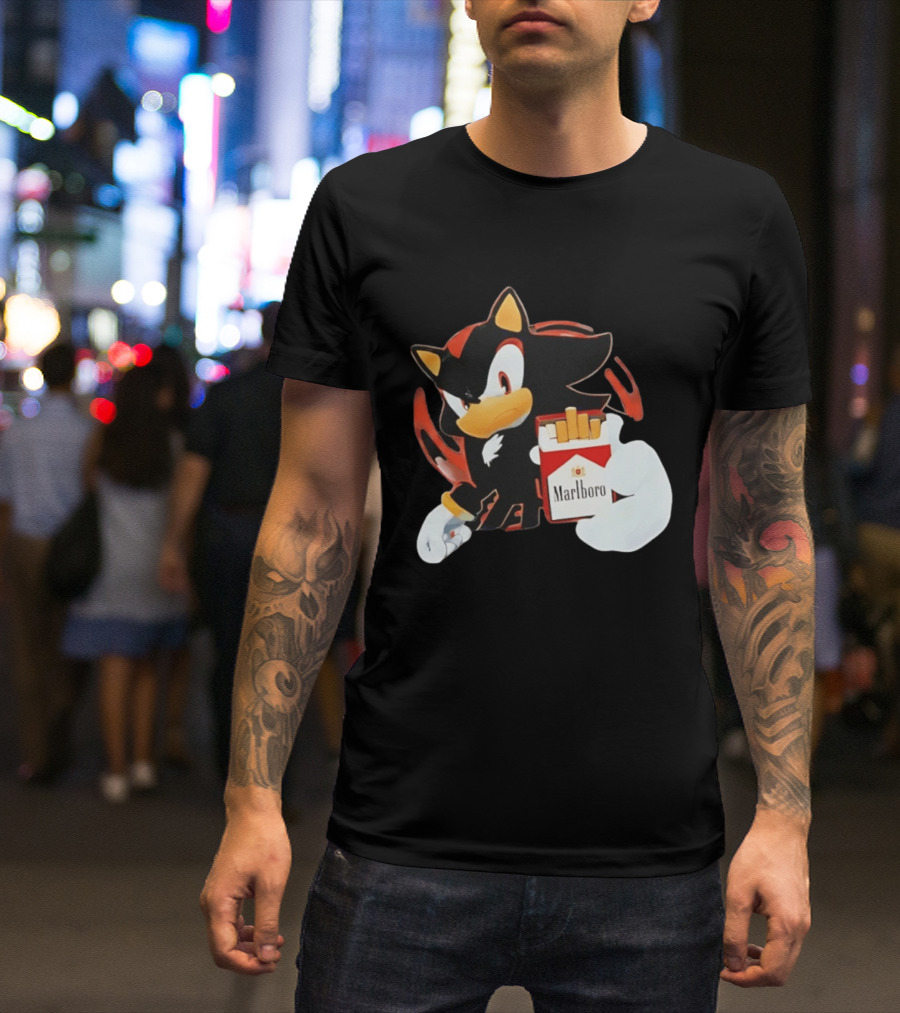 Shadow The Hedgehog Marlboro Red Pack T-Shirt