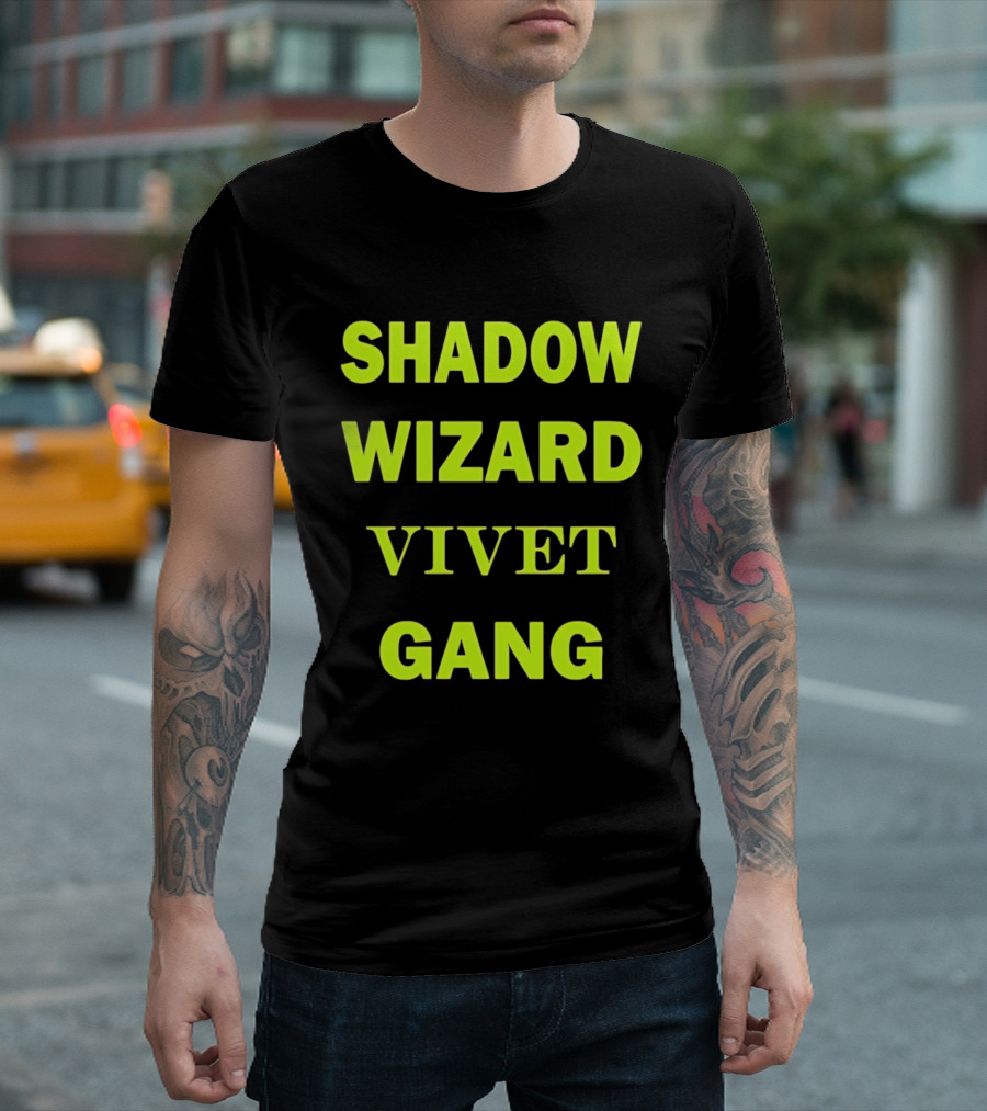 Shadow Wizard Vivet Gang Neon Typography Magic Vibes T-Shirt