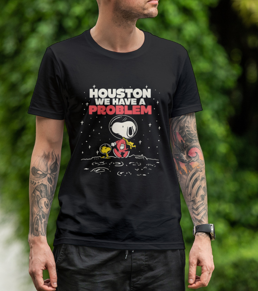 Snoopy Woodstock Houston We Have A Problem Space Adventure T-Shirt