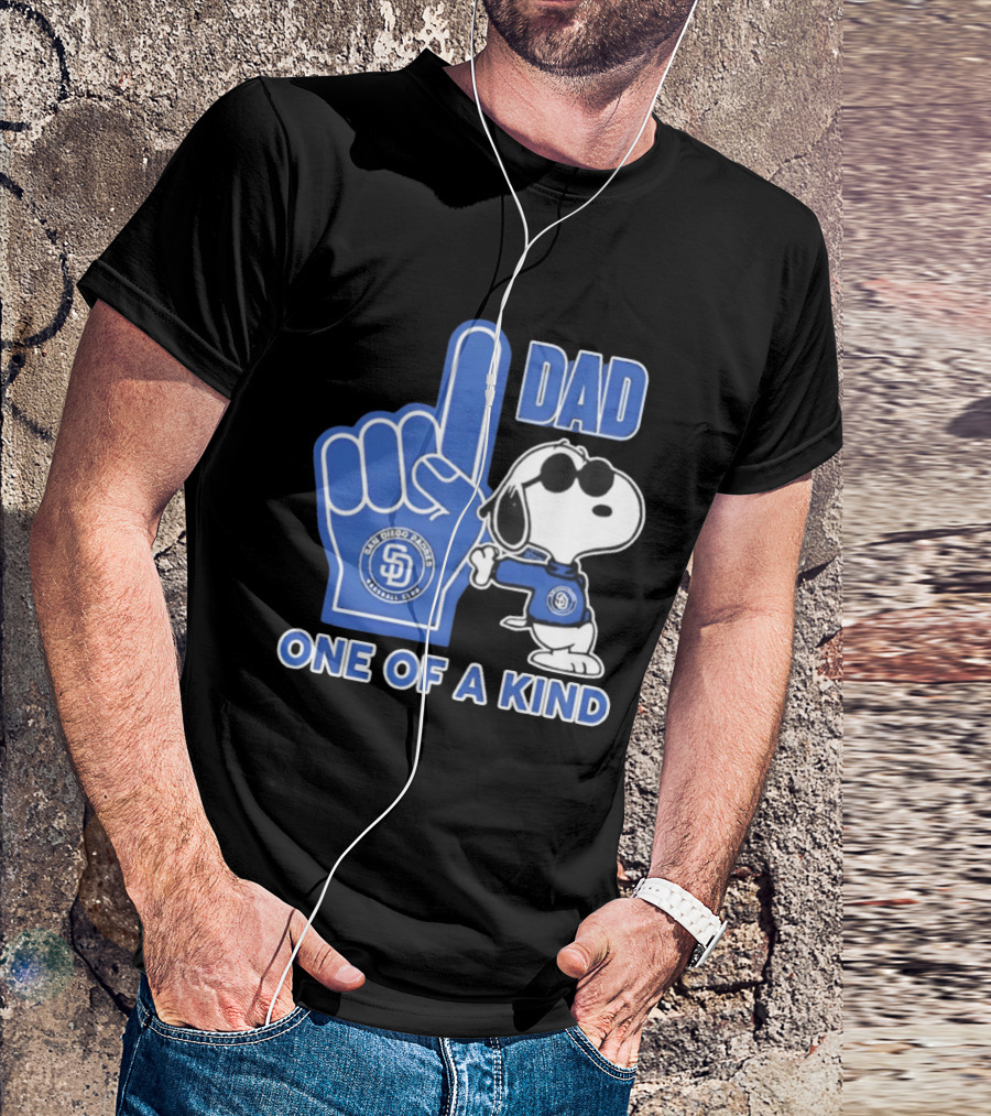 San Diego Padres Snoopy Number One Dad One Of A Kind T-Shirt