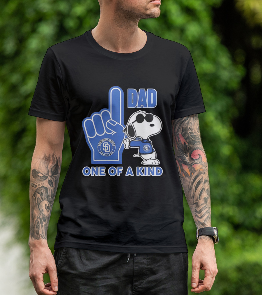 San Diego Padres Snoopy Number One Dad One Of A Kind T-Shirt
