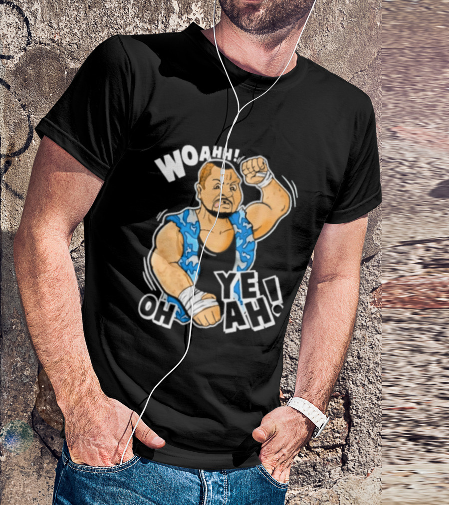 Original WWE The Bushwhackers Woahh Oh Yeah Caricature T-Shirt