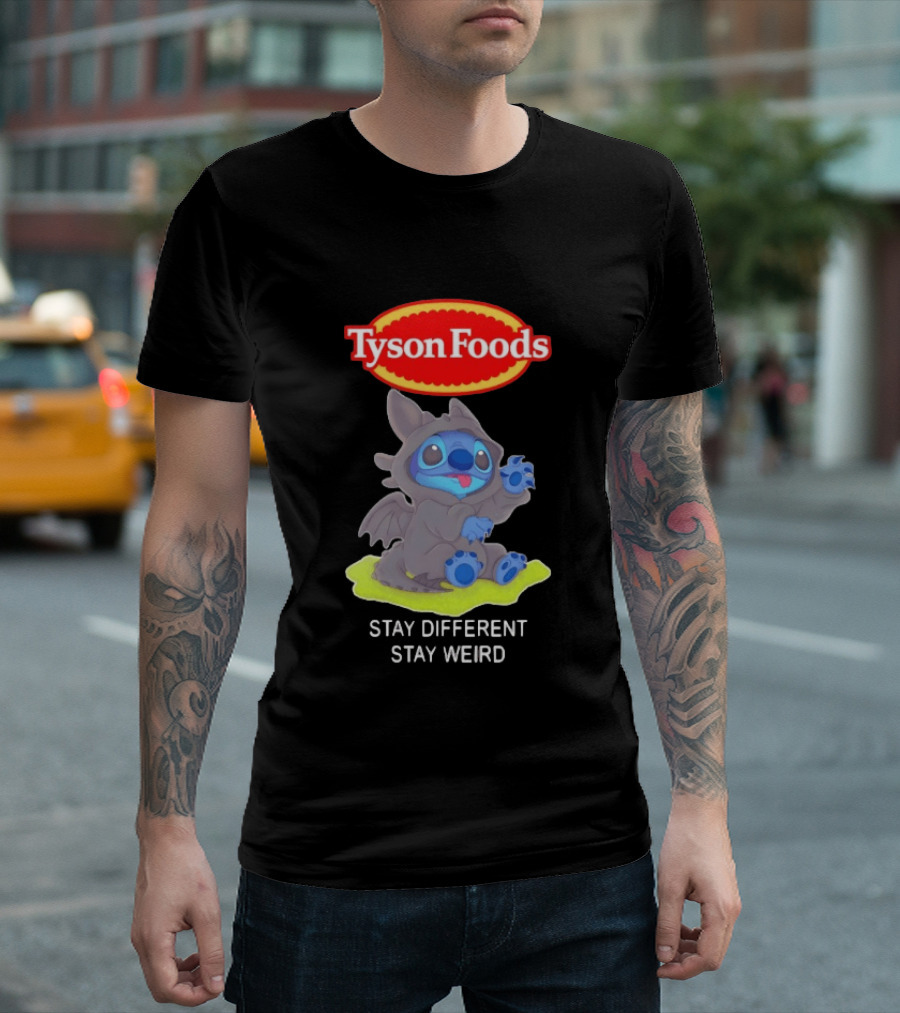 Tyson Foods Toothless Stitch Stay Different Stay Weird T-Shirt