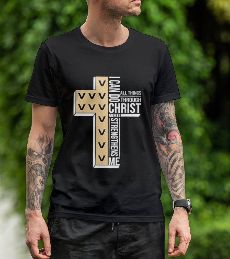 Vanderbilt Commodores I Can Do All Things Through Christ Who Strengthens Me T-Shirt