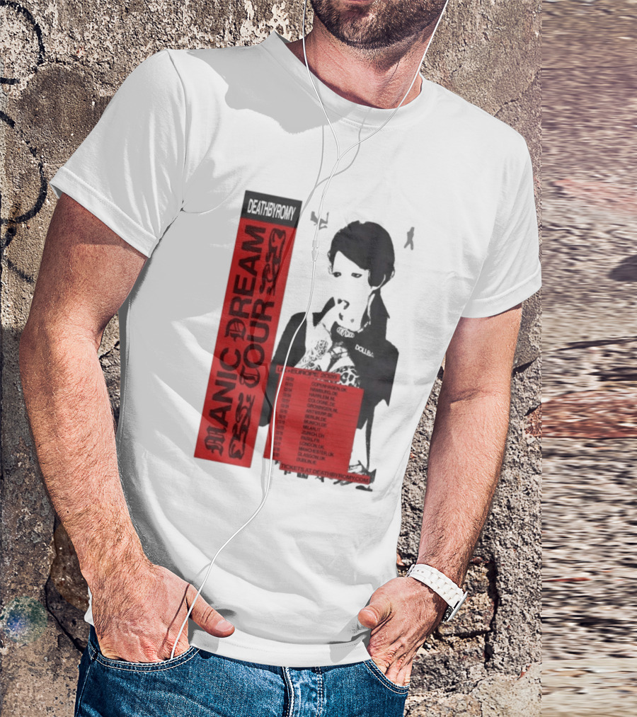 Deathbyromy Manic Dream Tour 2026 UK Europe Concert Dates T-Shirt