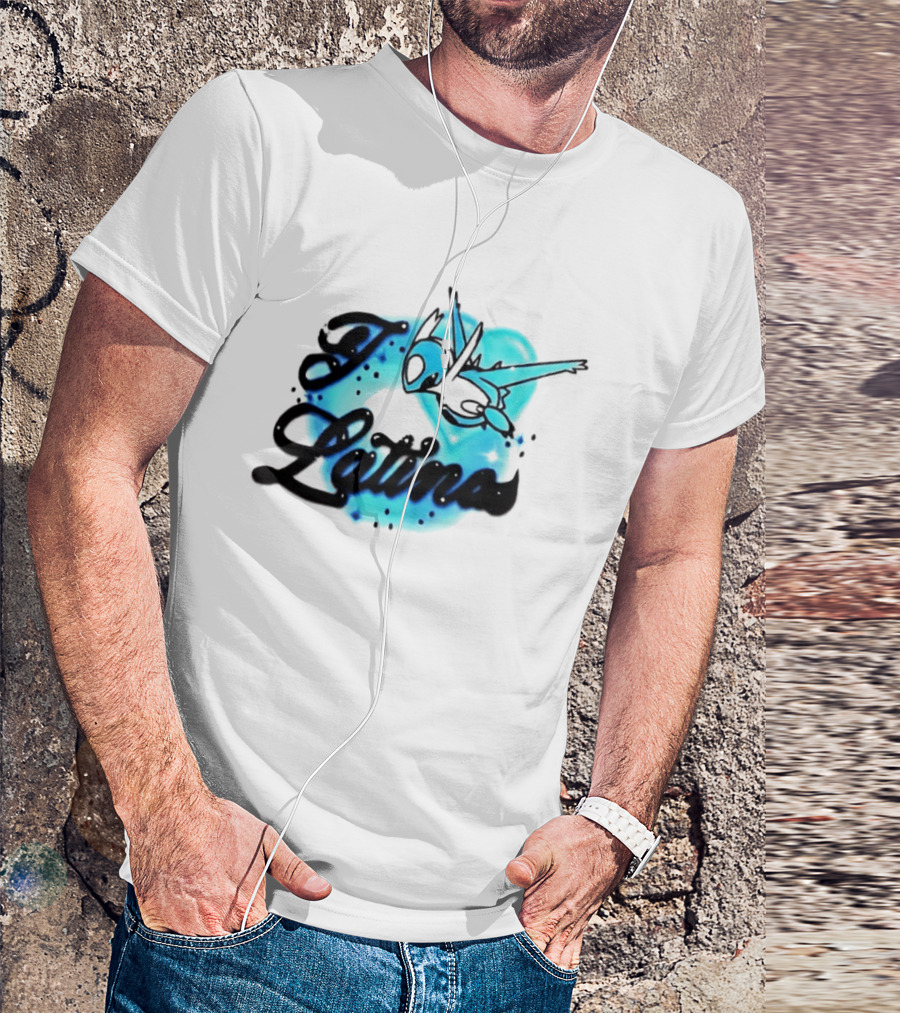 I Latinas Lugia Pokémon Style Art Blue T-Shirt