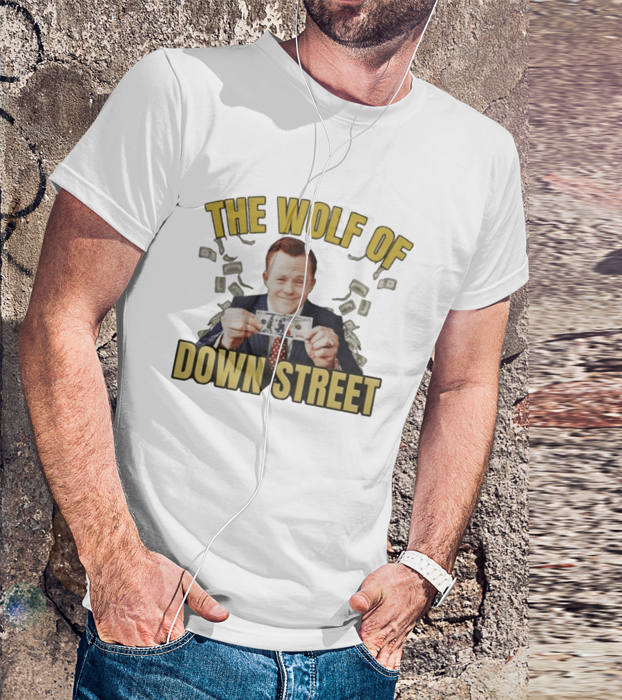 The Wolf Of Down Street Money Holding Businessman T-Shirt