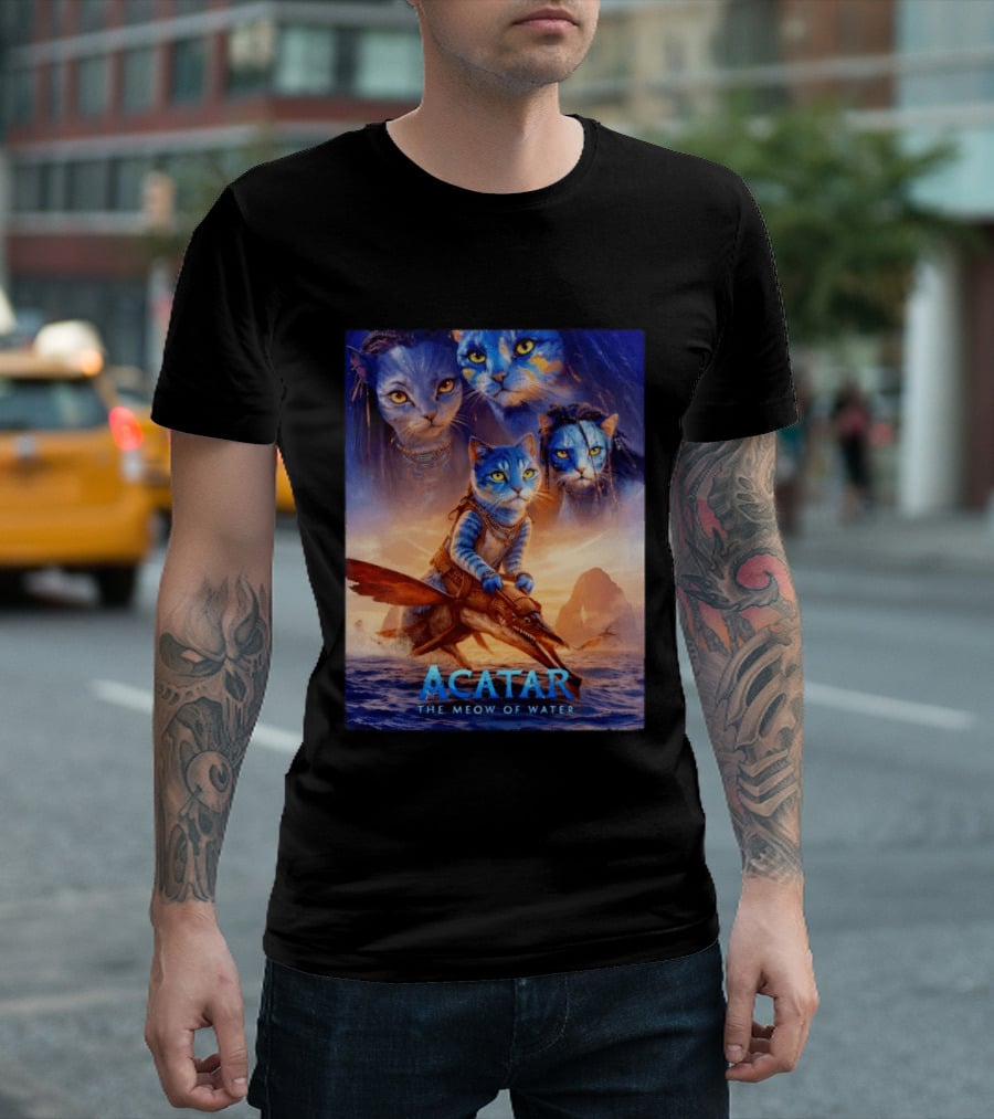 Acatar The Meow Of Water Cat Avatar Fantasy Cats Ocean Adventure T-Shirt