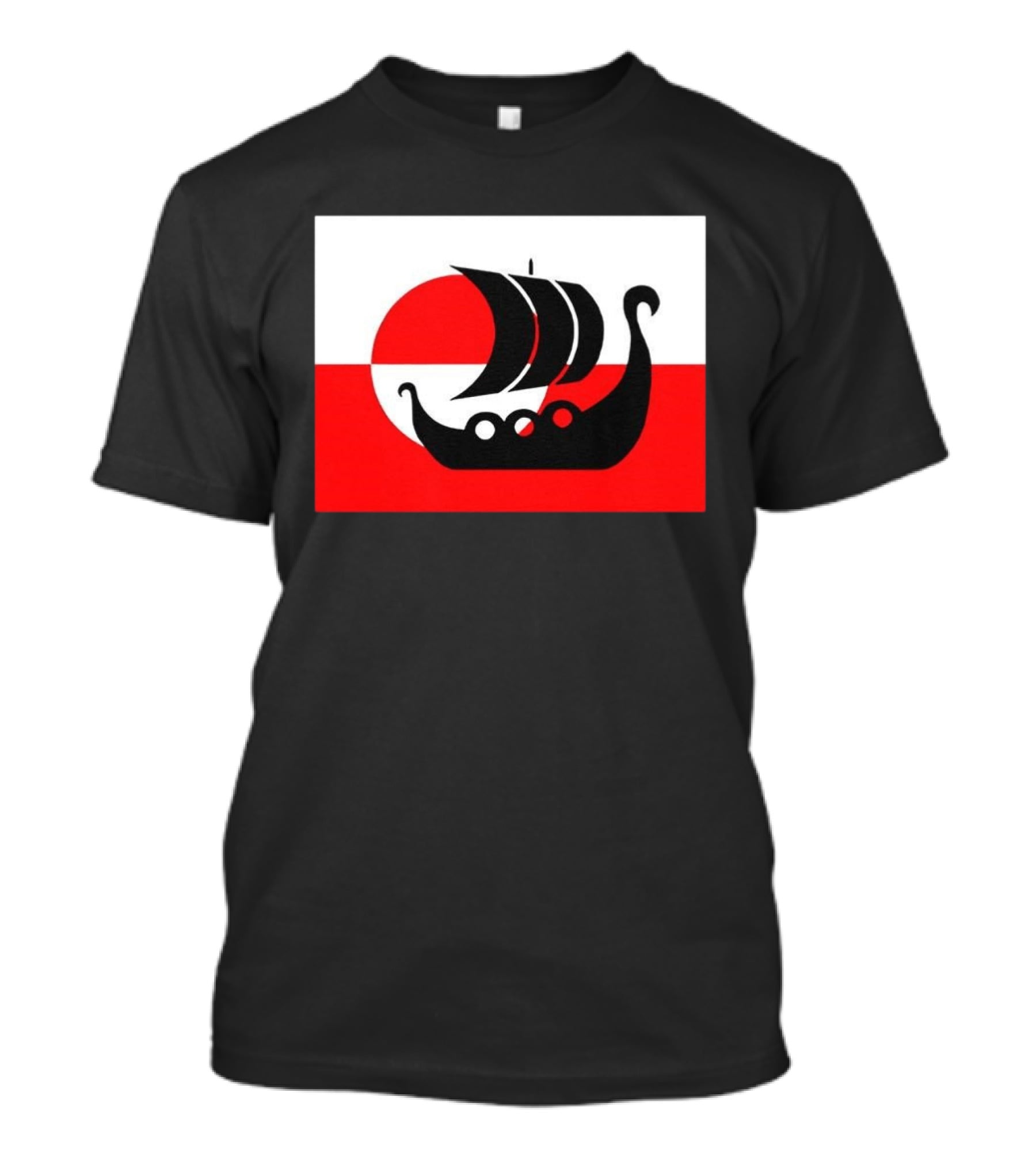 Denmark Greenland Flag Not For Sale Support Danish Viking Warship T-Shirt