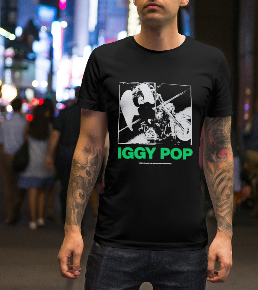 Waste! X Henry Johnson Iggy Pop Motor Wings Motorcycle Duo T-Shirt