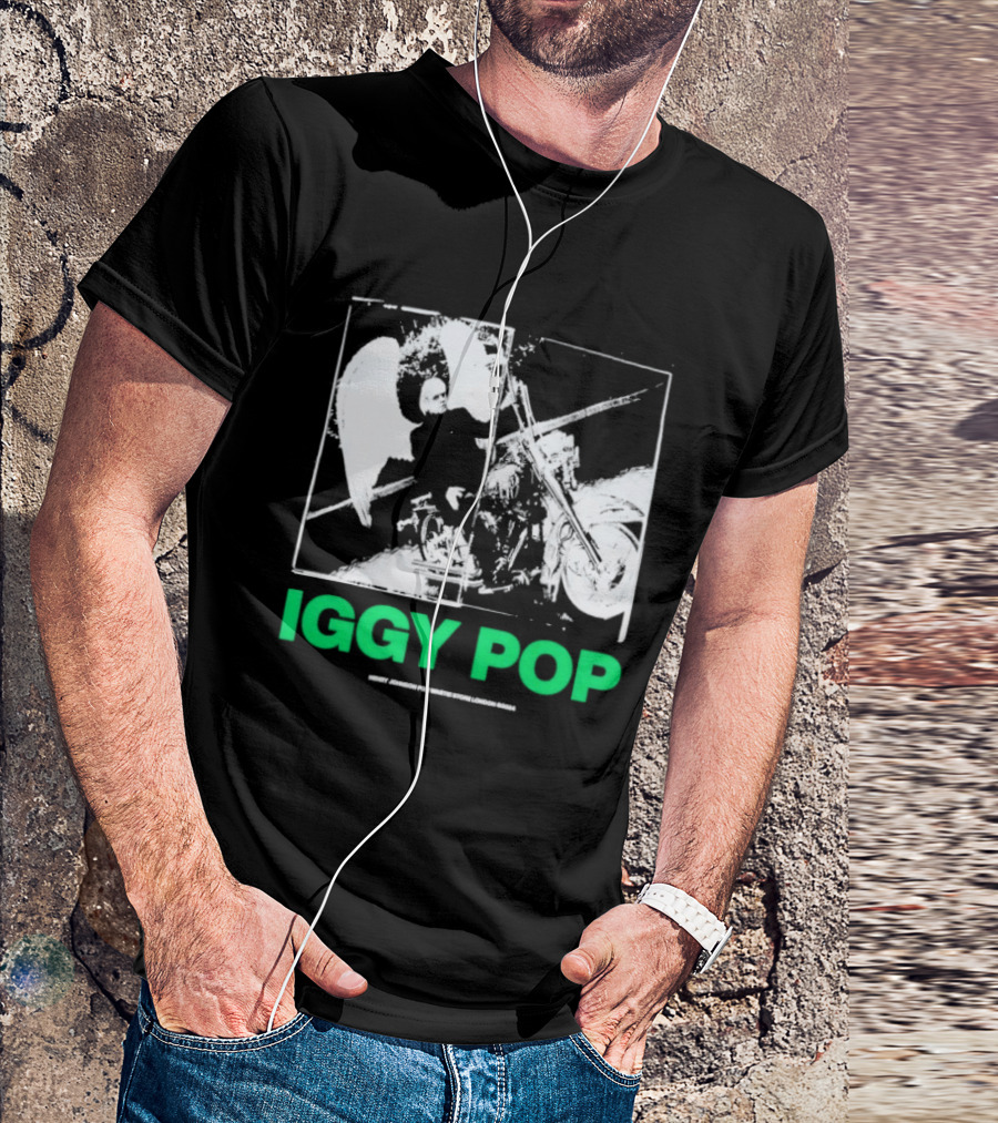 Waste! X Henry Johnson Iggy Pop Motor Wings Motorcycle Duo T-Shirt